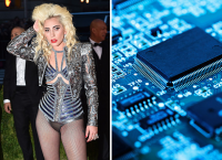 Леди Гага и  компьютерный чип