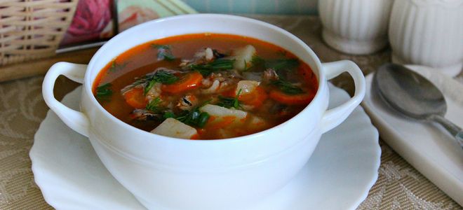 вкусный рецепт супа из кильки в томате